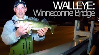 Walleye Fishing the Winneconne Bridge  Wolf River [upl. by Mays]