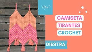 CAMISETA TIRANTES A CROCHET  DIESTRA  CHIC DIY [upl. by Faustus487]