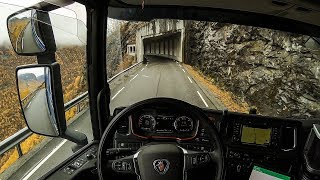 POV Driving Scania S520  Øvre Årdal Fv 53 Serpentine [upl. by Josie]