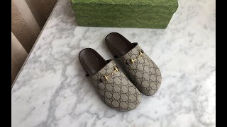 Gucci GG Supreme Horsebit Slipper Review [upl. by Venterea]