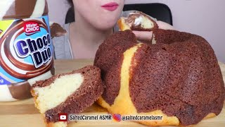 Salted Caramel ASMR chocolate marble bread cake Mukbang bites only [upl. by Assedo351]