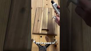 How to Refinish a Cutting Board cuttingboard refinishing [upl. by Yelyk]