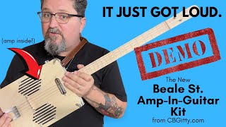 GUITAR KIT DEMO The Beale St Busker AmpInGuitar Kit from CBGittycom [upl. by Asiat133]