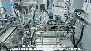 Rapid Test Kit Assembly Machine For 2 Strips Cassette Automatic Assembly Lateral Flow Manufacturing [upl. by Annayehc]