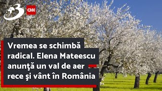 Vremea se schimbă radical Elena Mateescu anunţă un val de aer rece şi vânt în România [upl. by Caras41]