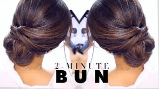 2Minute Elegant BUN Hairstyle ★ EASY Updo Hairstyles [upl. by Jan]