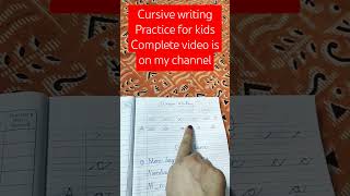 Cursive writing Practice for kids [upl. by Torres]