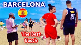 Barcelona Beach Walk The best Beach Spain Holiday [upl. by Eenhpad]