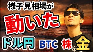 『様子見相場が動いた！』激動のドル円・BTC・米国株・日本株・金価格の未来を見る！ [upl. by Luhey]