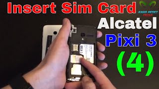 Alcatel One Touch Pixi 3 4 Insert the SIM card [upl. by Emie861]