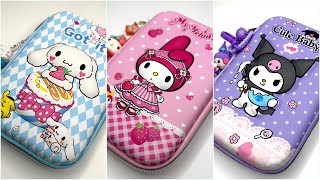 Filling Sanrio pencil case  KUROMI  MELODY  CINNAMOROLL  Paper sanrio [upl. by Aeneg]