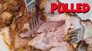 How to make the BEST and EASIEST slow cooker PULLED pork [upl. by Fawn]