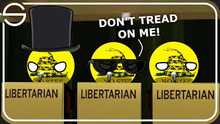 Libertarian Convention  PolCompBall Animation  Political Compass [upl. by Nylirac1]