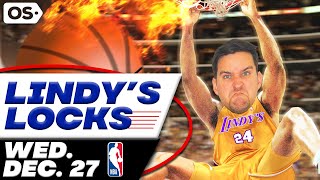 NBA Picks for EVERY Game Wednesday 1227  Best NBA Bets amp Predictions  Lindys Leans Likes amp Locks [upl. by Esinek]