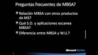 Microsoft TechNet SET 2009  Screencast 1  MBSA parte 2 de 2 [upl. by Ecirtaed]