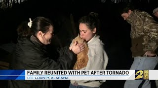 Family reunited with pet after tornado [upl. by Nyvlem]