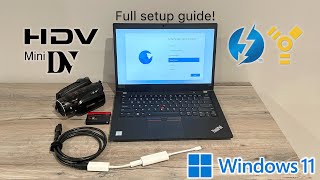 How to capture DV amp HDV video tapes on a Windows 11 PC using FireWire to Thunderbolt 3USBC [upl. by Rufford]