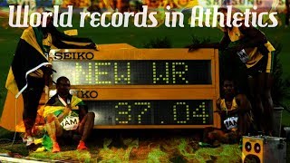 World records in athletics Mens ● HD ● [upl. by Anerbes214]