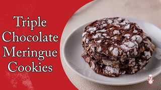 Triple Chocolate Meringue Cookies have 3 times the flavor [upl. by Atsillak]