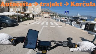 Korčula  od trajekta do plaže električnim romobilom Egoni S66 [upl. by Attesoj]