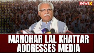 Haryana Elections 2024  Manohar Lal Khattar Addresses Media After Casting His Vote  NewsX [upl. by Allemahs869]