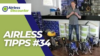 Airless Tipps 34  Bestes Airless Farbspritzgerät für Innenwandfarbe [upl. by Helli]