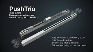 Titus PushTrio  Pushtoopen and softtoclose system for pocket doors [upl. by Free]