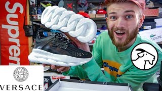 Versace Chain Reaction in Black unboxing from GOAT detailed review [upl. by Swagerty588]