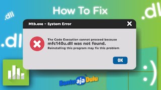 How To Fix mfc140udll Not Found [upl. by Marris]