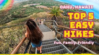 5 BEST HIKES IN OAHU HAWAII│Easy Fun FamilyFriendly Hiking Trails Manoa Falls Diamond Head etc [upl. by Kristofor]