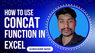 How to Use the CONCAT Function in Excel  StepbyStep Guide for Beginners [upl. by Burgener]