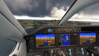 MFS2020  TBM 930 Landing  Ile StBarth TFFJ with storm weather [upl. by Obie]