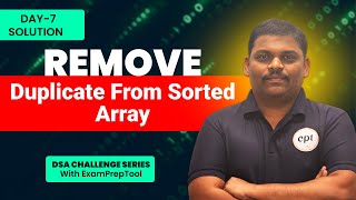 Remove Duplicate from Array  Day7 DSA Challenge  Code with Reddy Sir  Code with ExamPreptool [upl. by Allesor]