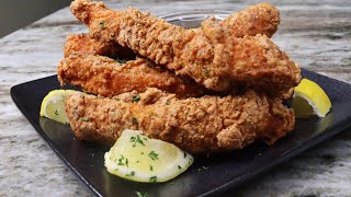 Crispy Fried Salmon Tenders Recipe  How to cook salmon  Salmon recipe [upl. by Athelstan711]