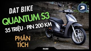 MÌNH LÁI DAT BIKE QUANTUM S3 NHẸ VÀ BỐC 349 TRIỆU PIN ĐI ĐƯỢC 200 KM  TRÍ ĐÊ MOTOVLOG [upl. by Ahtekahs]