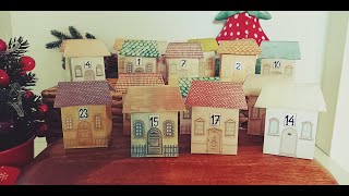 How to Printable Advent Calendar printable digitalprintables adventcalendar houses christmas [upl. by Schrader]