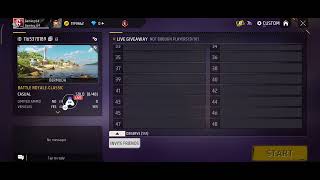 Free Fire Live Giveaway Custom Room  FF Live Team Code Giveaway  ff live giveaway [upl. by Corsetti]