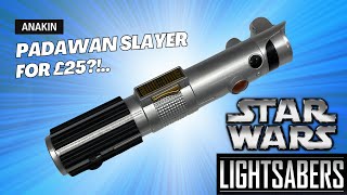 The BEST lightsaber for cosplay Star Wars Shop Disney Anakin Skywalker Lightsaber Review [upl. by Seedman491]