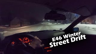 BMW E46 Winter Night Drift  POV [upl. by Granese]