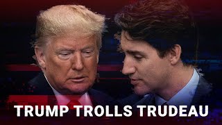 Donald Trump hilariously trolls Trudeau calling him ‘the governor’ of ‘the great state of Canada’ [upl. by Yorled]