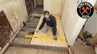 How to Install a Wood Subfloor [upl. by Otreblanauj]