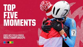 Top 5 Moments Hoogerheide  2023 UCI Cyclocross World Championships [upl. by Laeira]