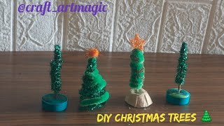 DIY mini Pipe Cleaner Christmas Tree  DIY mini Christmas Tree  How to make a Christmas tree tree [upl. by Notsnorb590]