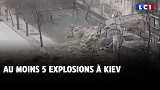 Ukraine  au moins 5 explosions à Kiev [upl. by Surazal]