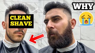 TRIM MY BEARD AFTER 5 YEARS 😭  TRIMMED LONG BEARD  CLEAN SHAVE   DSBOSSKO [upl. by Graff]