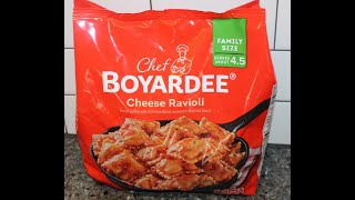 Chef Boyardee Frozen Meal Cheese Ravioli Review [upl. by Harv]