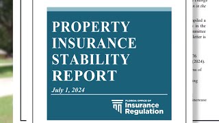 Property insurance market shows signs of stabilization Florida says [upl. by Etnomaj195]