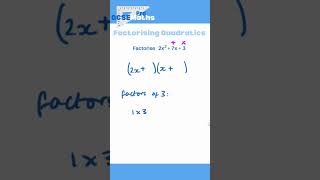 Factorising Harder Quadratics gcsemaths gcse factorise factorising algebra quadratic [upl. by Kred]