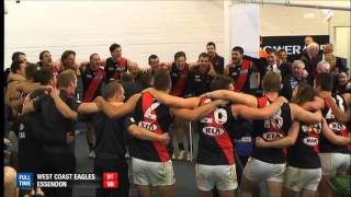 Essendon singing song after beating West Coast boo [upl. by Nylanaj]