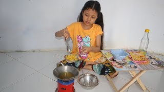 Main Masak Masakan Beneran  Masak Kentang Goreng Dengan Mainan Kompor Mini [upl. by Ettennaj]